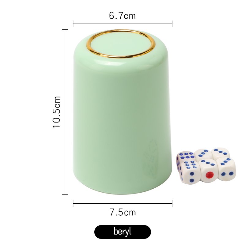 Silent durable multi color ABS plastic customized LOGO bar dice plastic shaker cup shaker box