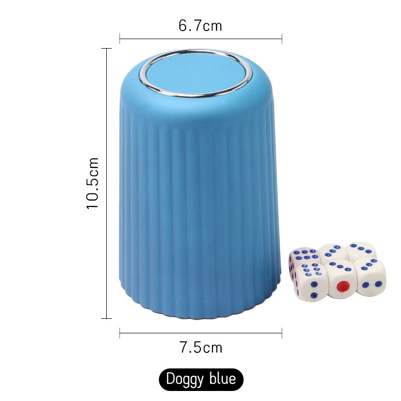 Silent durable multi color ABS plastic customized LOGO bar dice plastic shaker cup shaker box