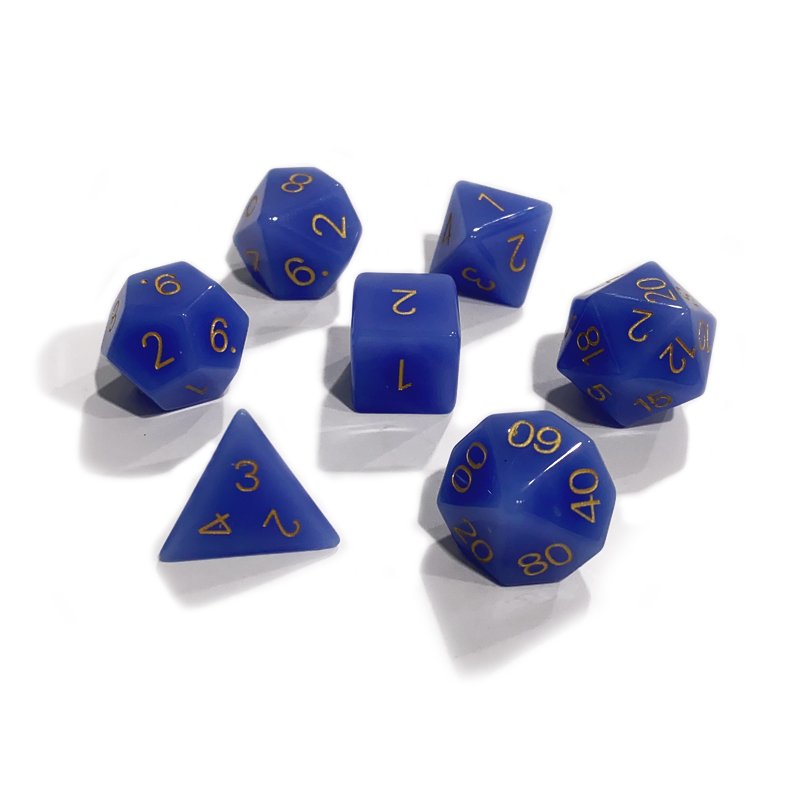 Custom Colorful Glass Dice Set Gemstone DND Dice RPG Dice