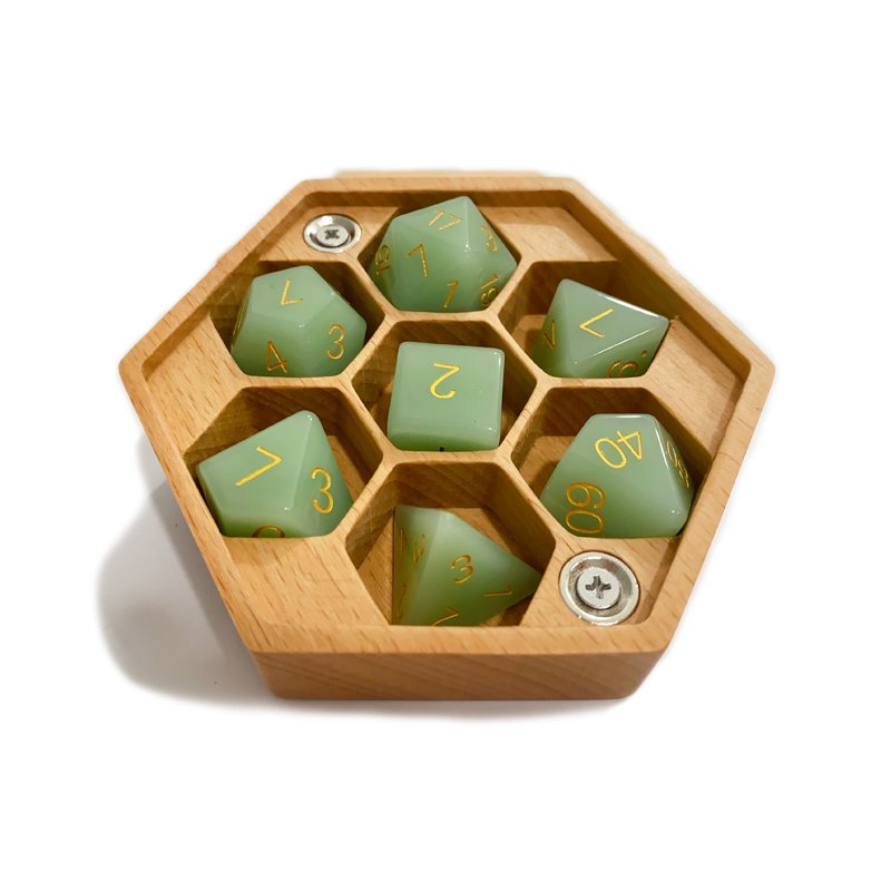 Custom Colorful Glass Dice Set Gemstone DND Dice RPG Dice