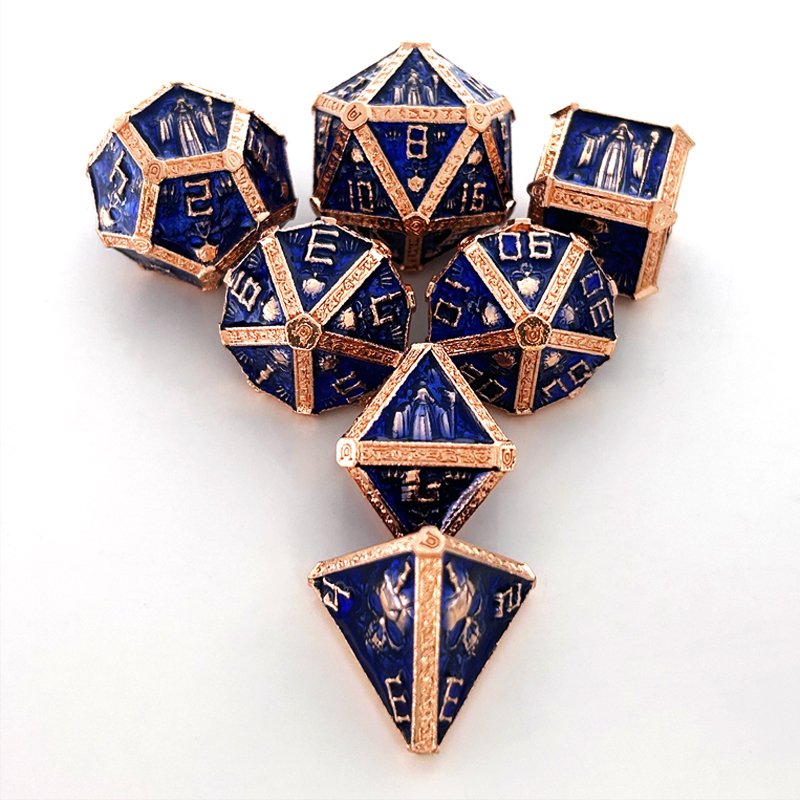 7-piece polyhedral Metal Wizard RPG Dice Set Green Dungeons & Dragons D20 D12 D10 D8 D6 D4 Role-play
