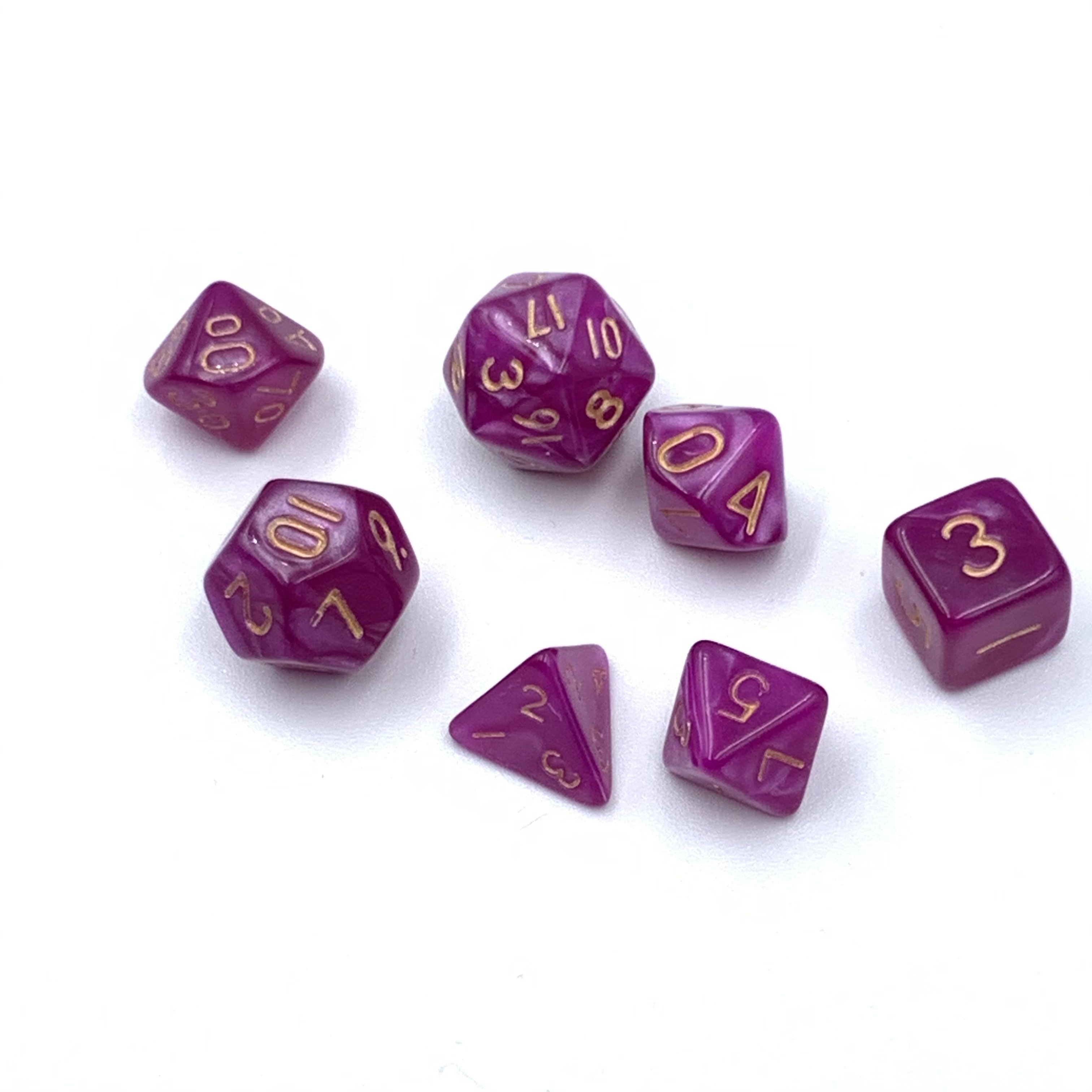 Wholesale custom pearl purple dnd mini acrylic casino dice Plastic d&d dice polyhedron d6 dice tray