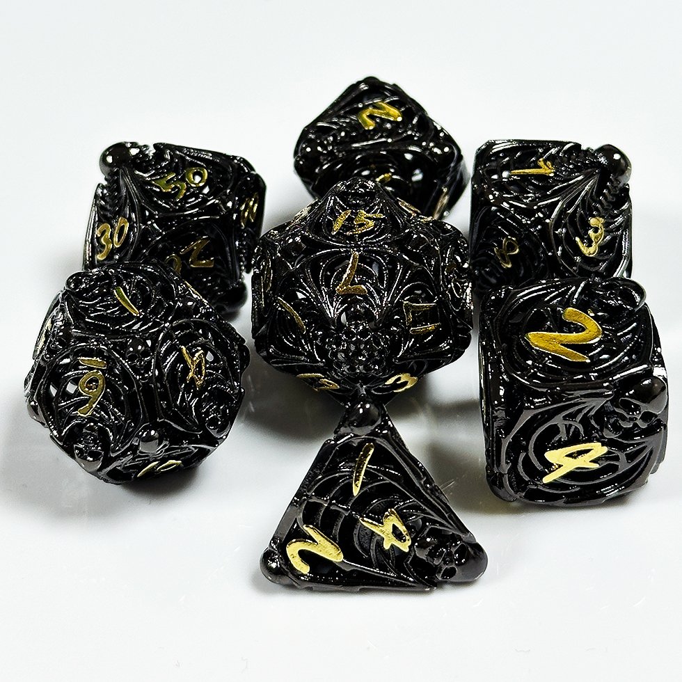 Hell Dead Metal dice Dragon skull DND premium custom metal dnd Dice Set for table games