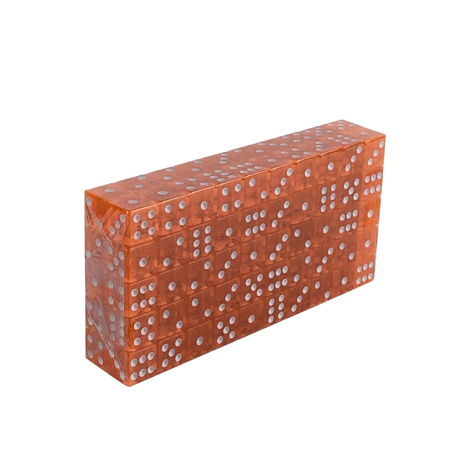16mm clear transparent square corner crystal Regular pixel points pip dots plastic dice plastic cube