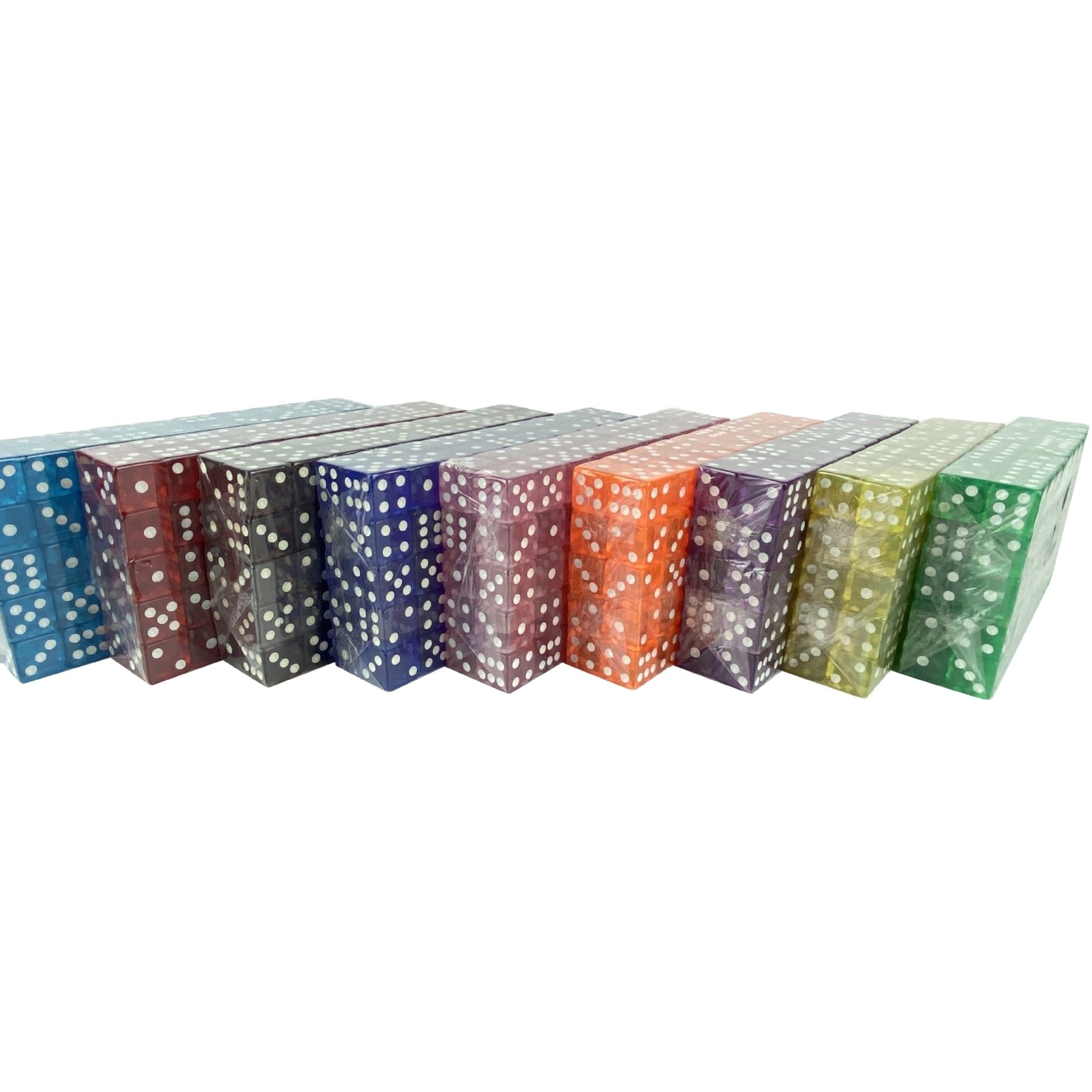 16mm clear transparent square corner crystal Regular pixel points pip dots plastic dice plastic cube