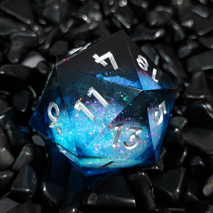 Desirable Pretty Latest Design 35mm Quicksand D20 Resin Dice for DND RPG Games