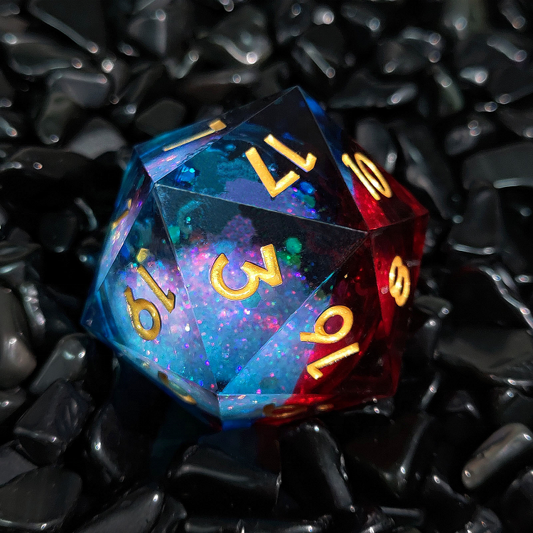 Desirable Pretty Latest Design 35mm Quicksand D20 Resin Dice for DND RPG Games