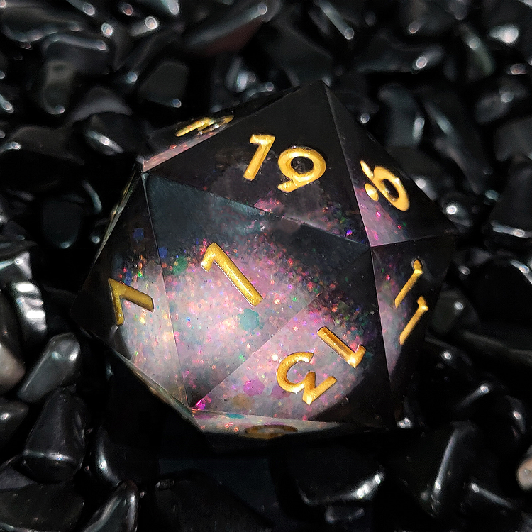 Desirable Pretty Latest Design 35mm Quicksand D20 Resin Dice for DND RPG Games