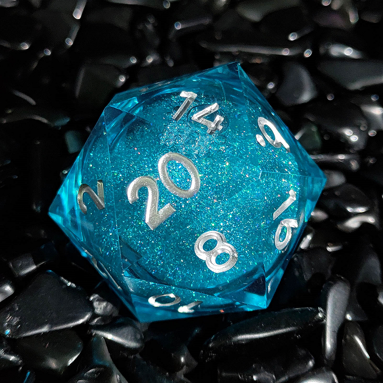 Desirable Pretty Latest Design 35mm Quicksand D20 Resin Dice for DND RPG Games