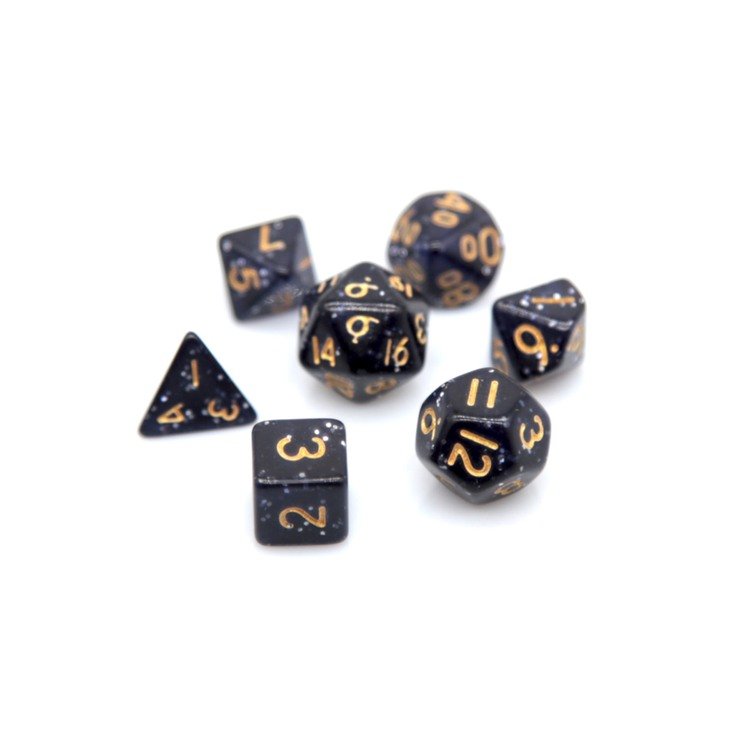 HS Dice Mini Polyhedral RPG Dice Set 10MM, Small RPG Role Playing Game Dice Set D4-D20 DND Board game