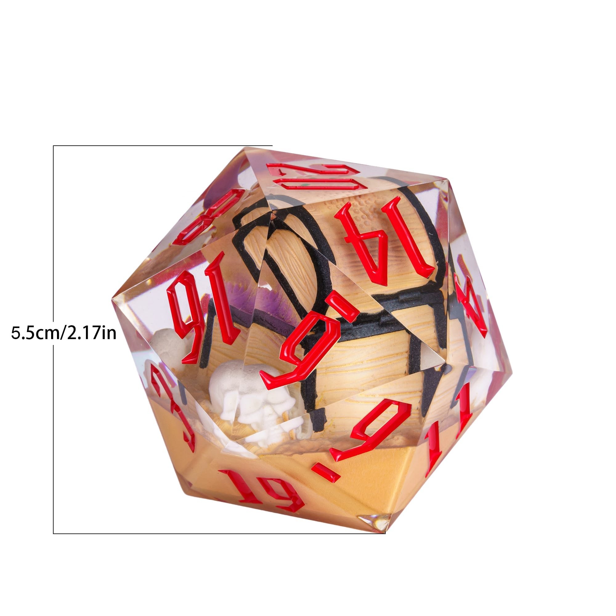 Udixi Custom Handmade 55mm MIMIC Dice 55mm D20 Resin Dice Dungeons and Dragons dnd rpg dice set board game