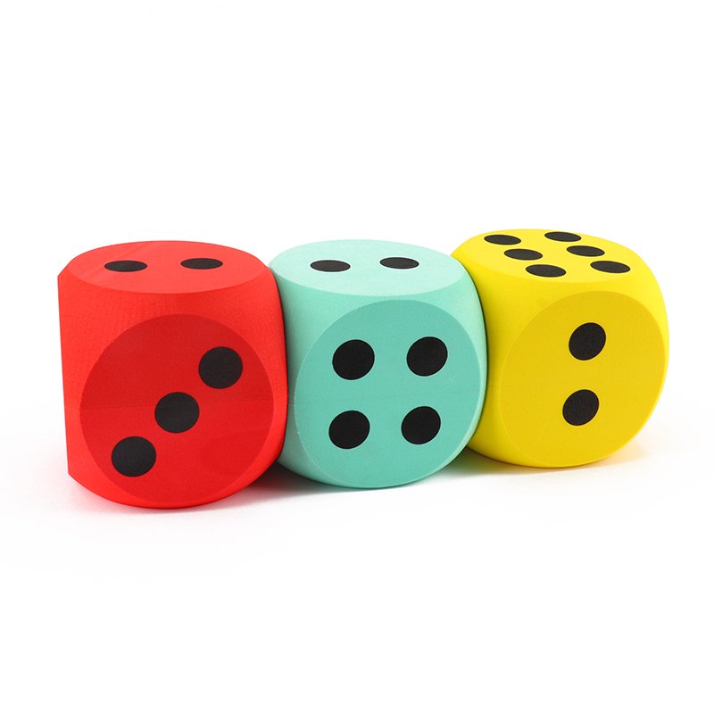 Wholesale Custom Color Printed Large Bulk EVA Foam Dices Six-Sided Embellishment Games Playing Dices