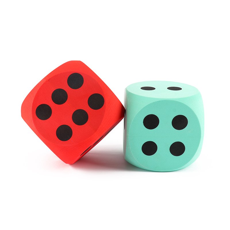 Wholesale Custom Color Printed Large Bulk EVA Foam Dices Six-Sided Embellishment Games Playing Dices