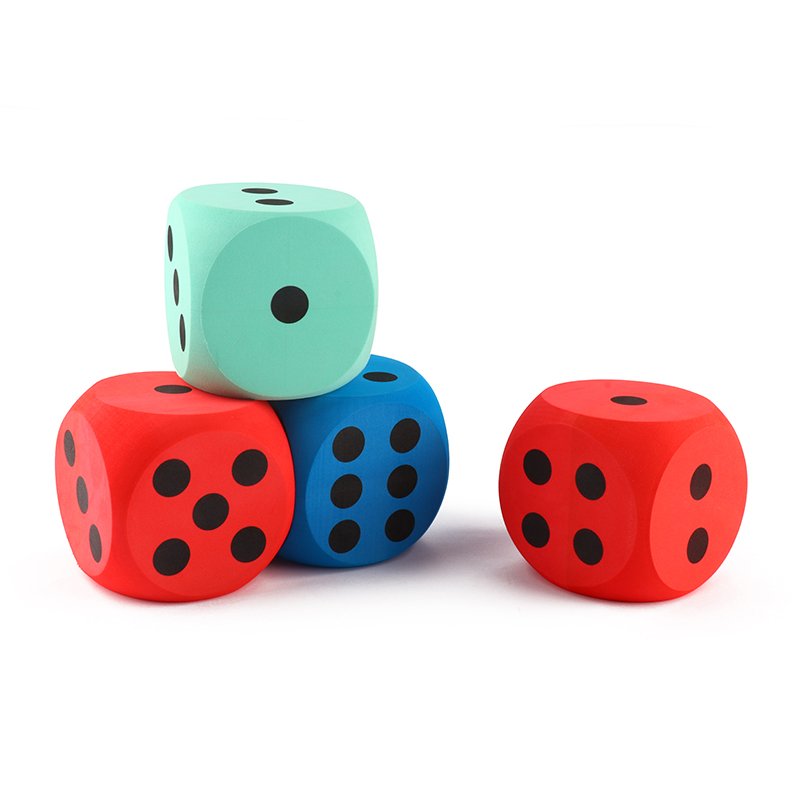 Wholesale Custom Color Printed Large Bulk EVA Foam Dices Six-Sided Embellishment Games Playing Dices