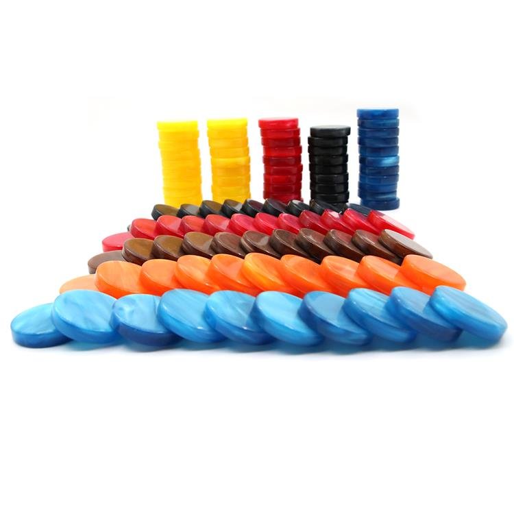Bespoke Backgammon Checkers Chips Acrylic Backgammon Stones for Board Game Dice Game Customized Size