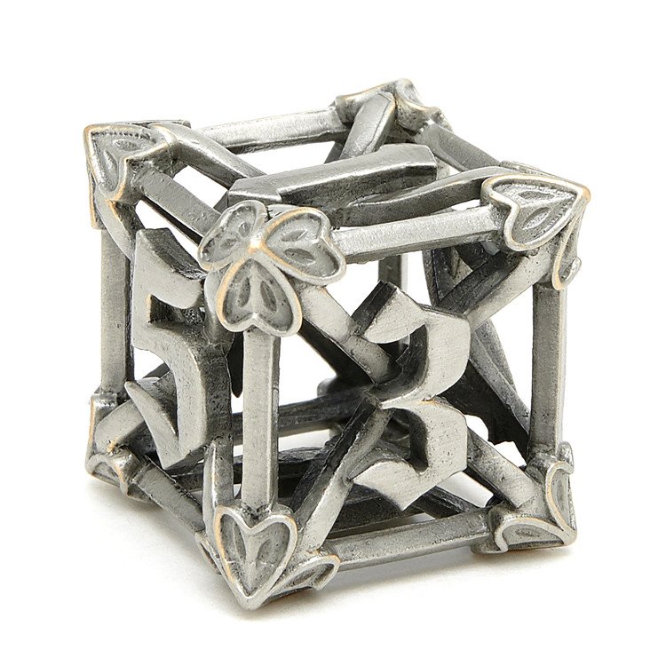 New Hot Sale d&d Polyhedron 7-eyed Monster Hollow Dice Dungeons and Dragons Custom metal rpg dnd Dice set sharp dice