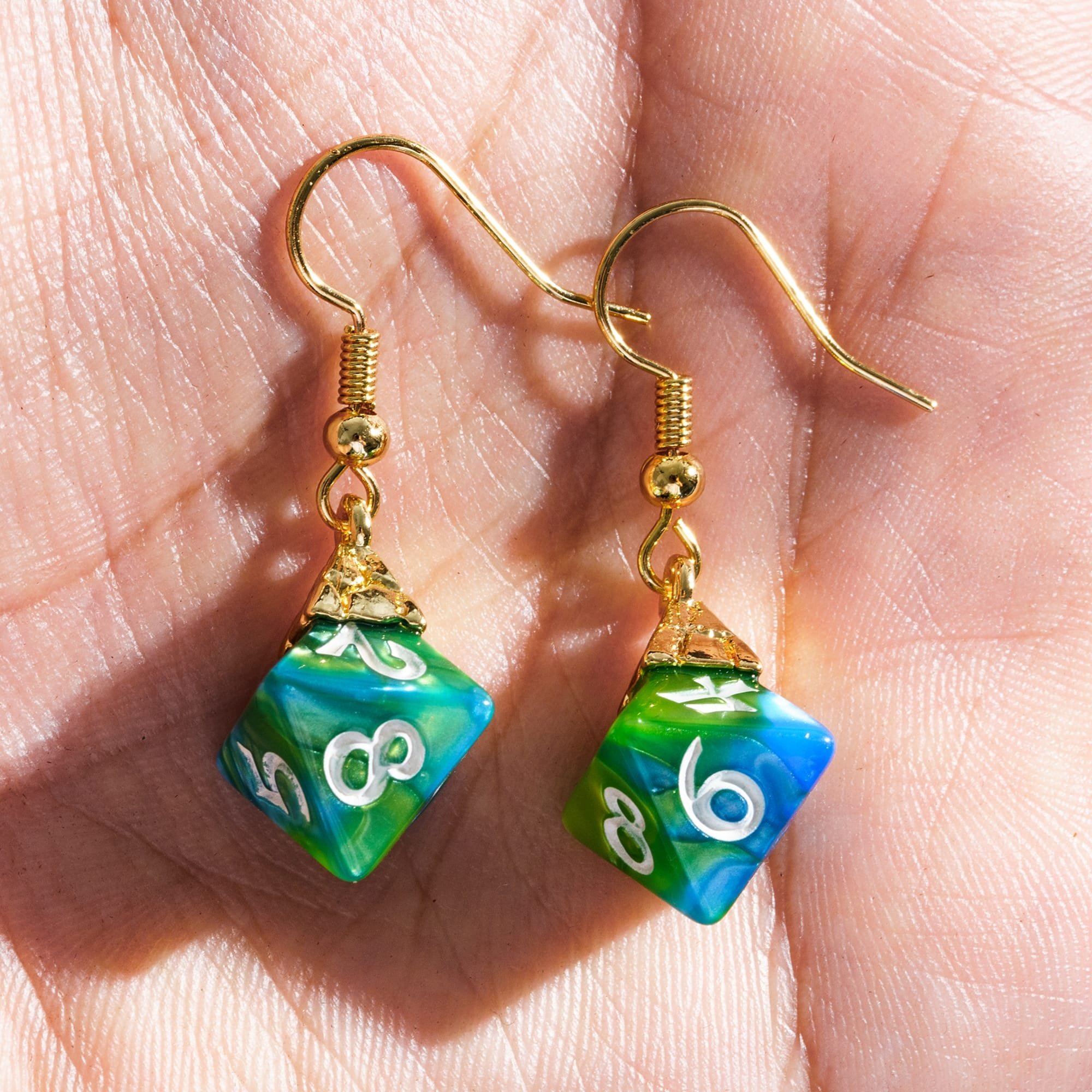 Udixi Custom Earring Pendant Mini Dice dnd Rpg Resin dice earring