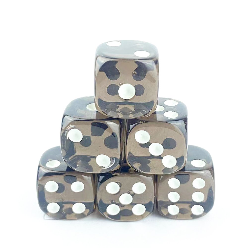 New D6 16mm Rounded Corners Custom Dice Transparent Color Acrylic Dice Game Board Game