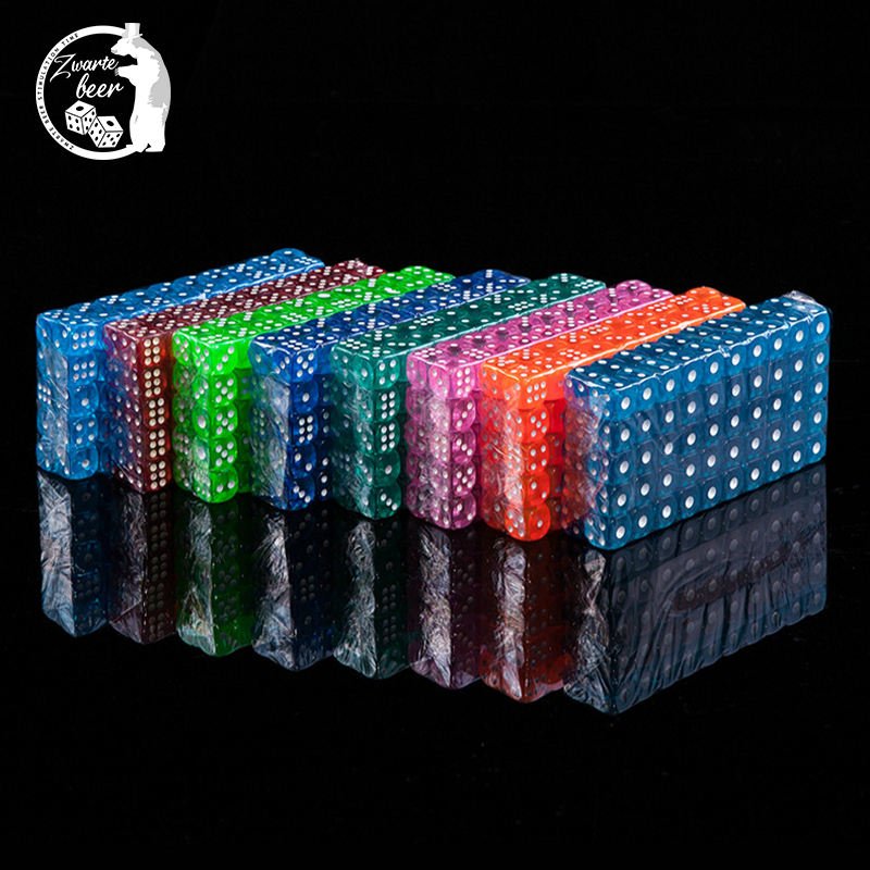 D6 14mm Acrylic Round Corner Dice Transparent Solid Color Polyhedral Dice Multicolor Custom Dice