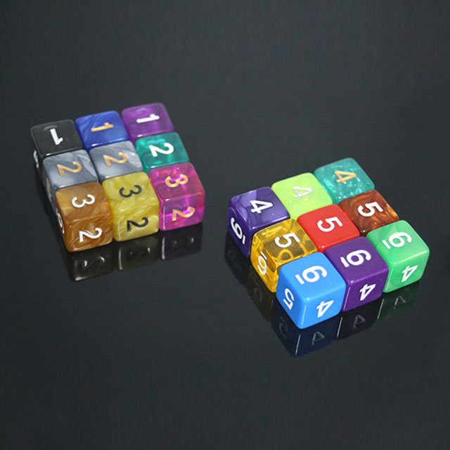 Manufacturers bulk D6 16mm plastic acrylic dice dnd d&d game
