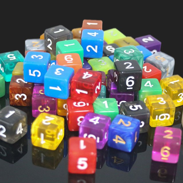 Manufacturers bulk D6 16mm plastic acrylic dice dnd d&d game