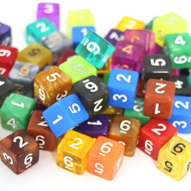Manufacturers bulk D6 16mm plastic acrylic dice dnd d&d game