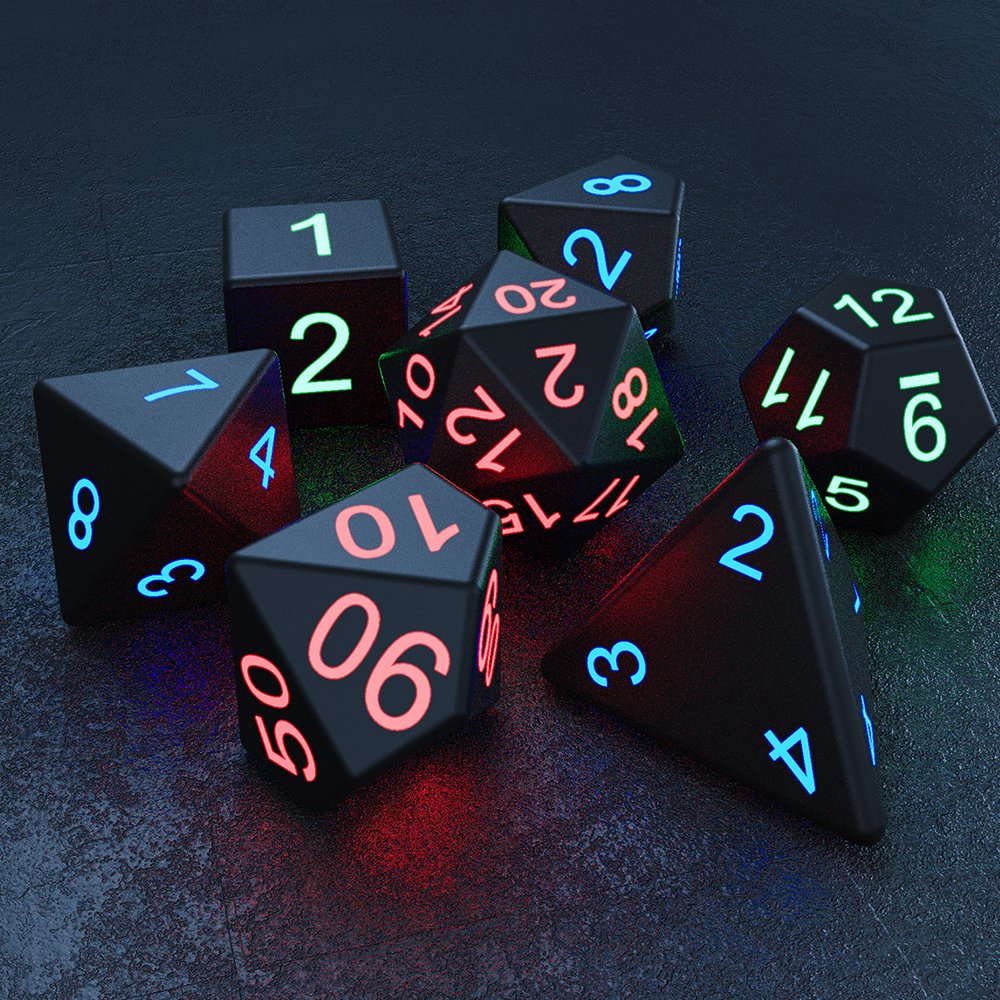 Color Side Funny Shape Luxury Dungeon Game Astrology D4 D6 16mm Logo Pixels Electronic Dice