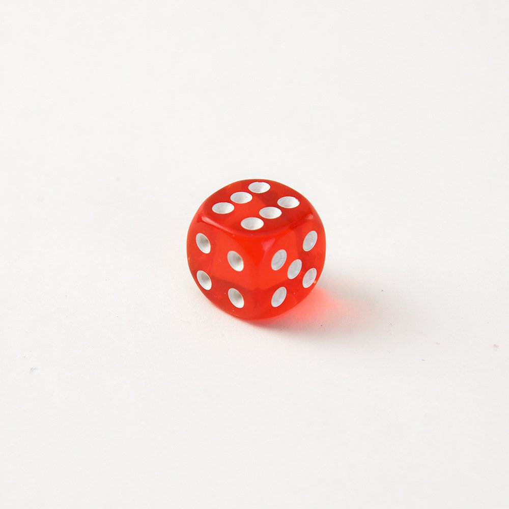 Red Transparent Dice Acrylic Rounded Corner Drinking Dice Nightclub Bars Ktv Entertainment Dice Set Board Game