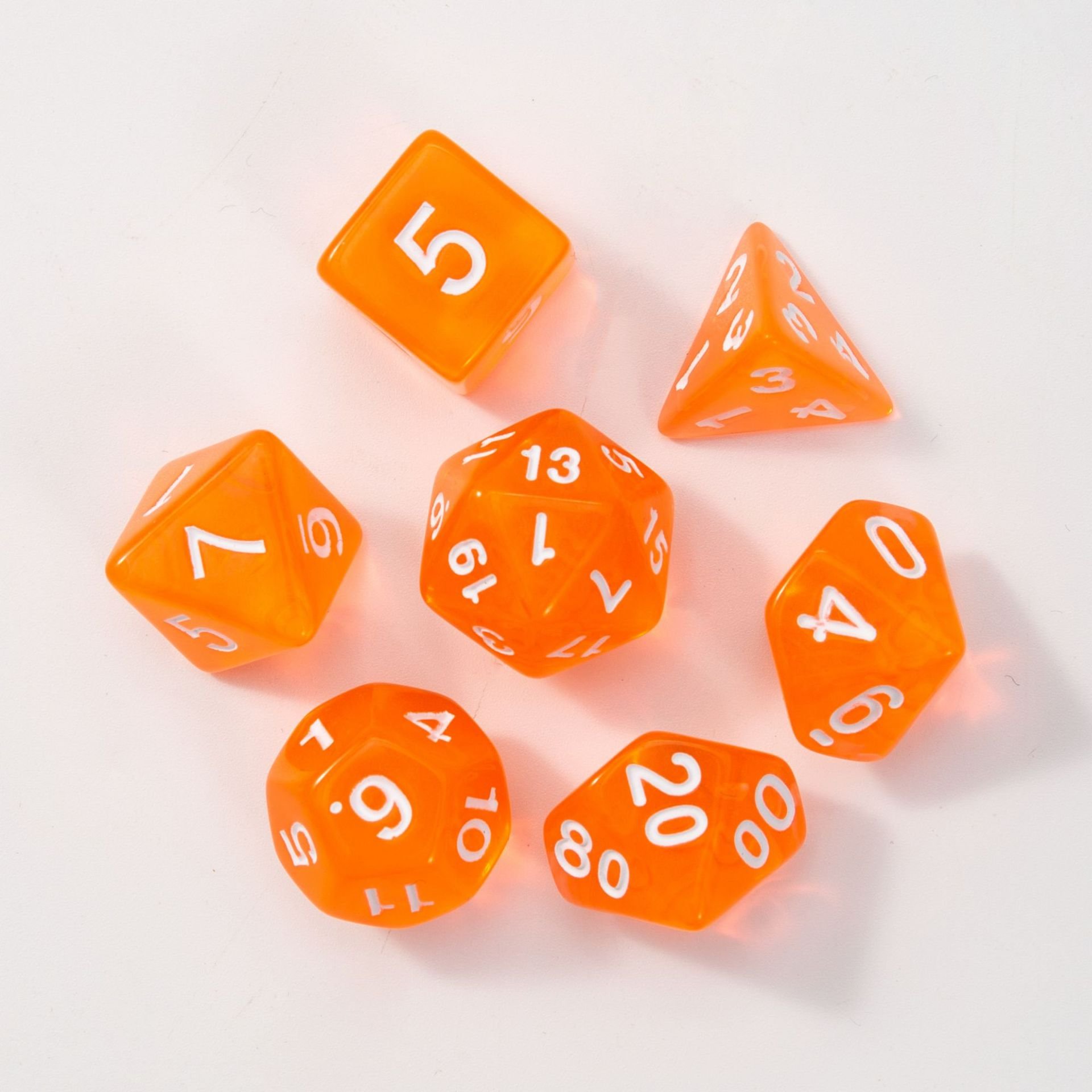 7pcs acrylic rpg games polyhedral d20 Color transparent dnd dice set for Role Playing Game RPG Table Board Games