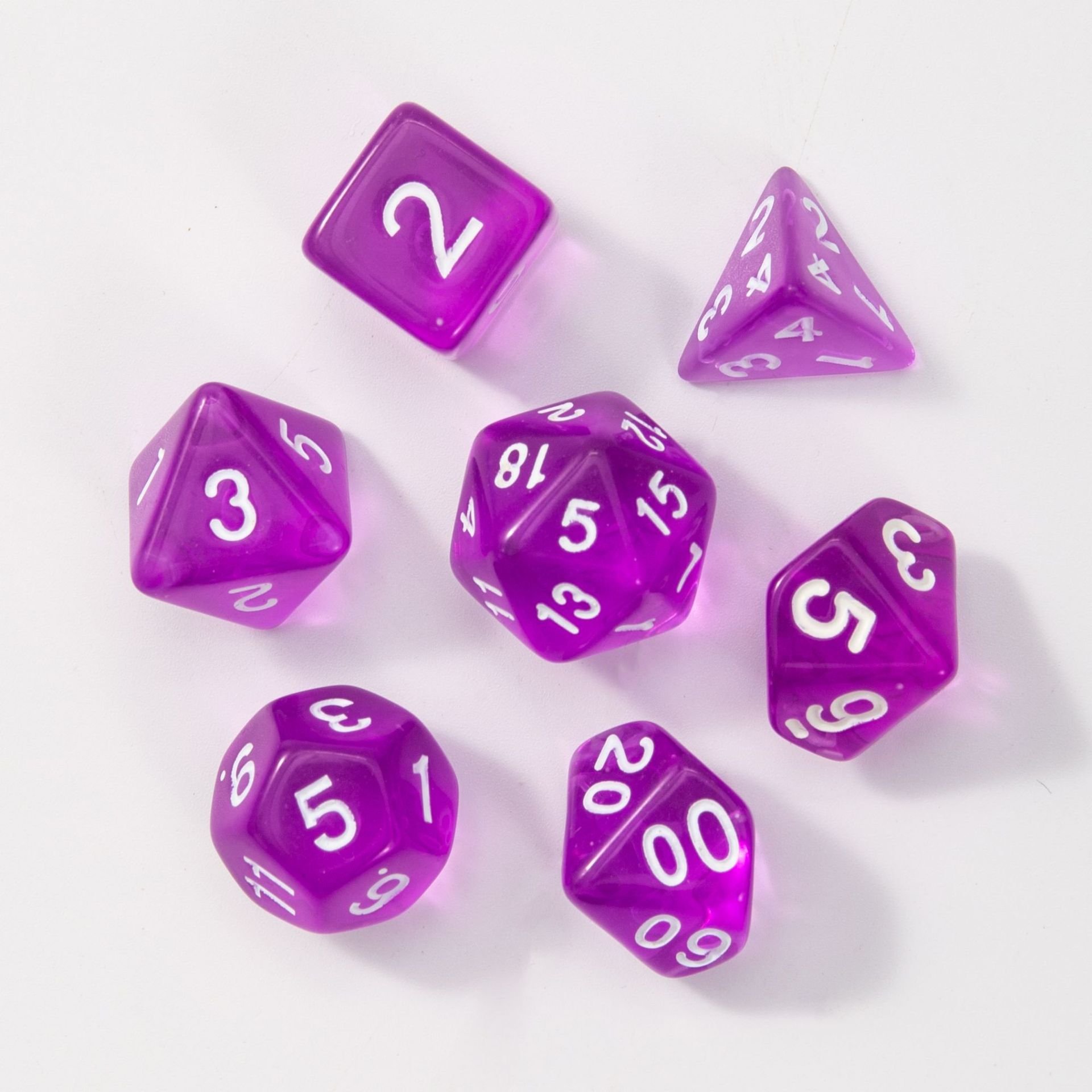 7pcs acrylic rpg games polyhedral d20 Color transparent dnd dice set for Role Playing Game RPG Table Board Games