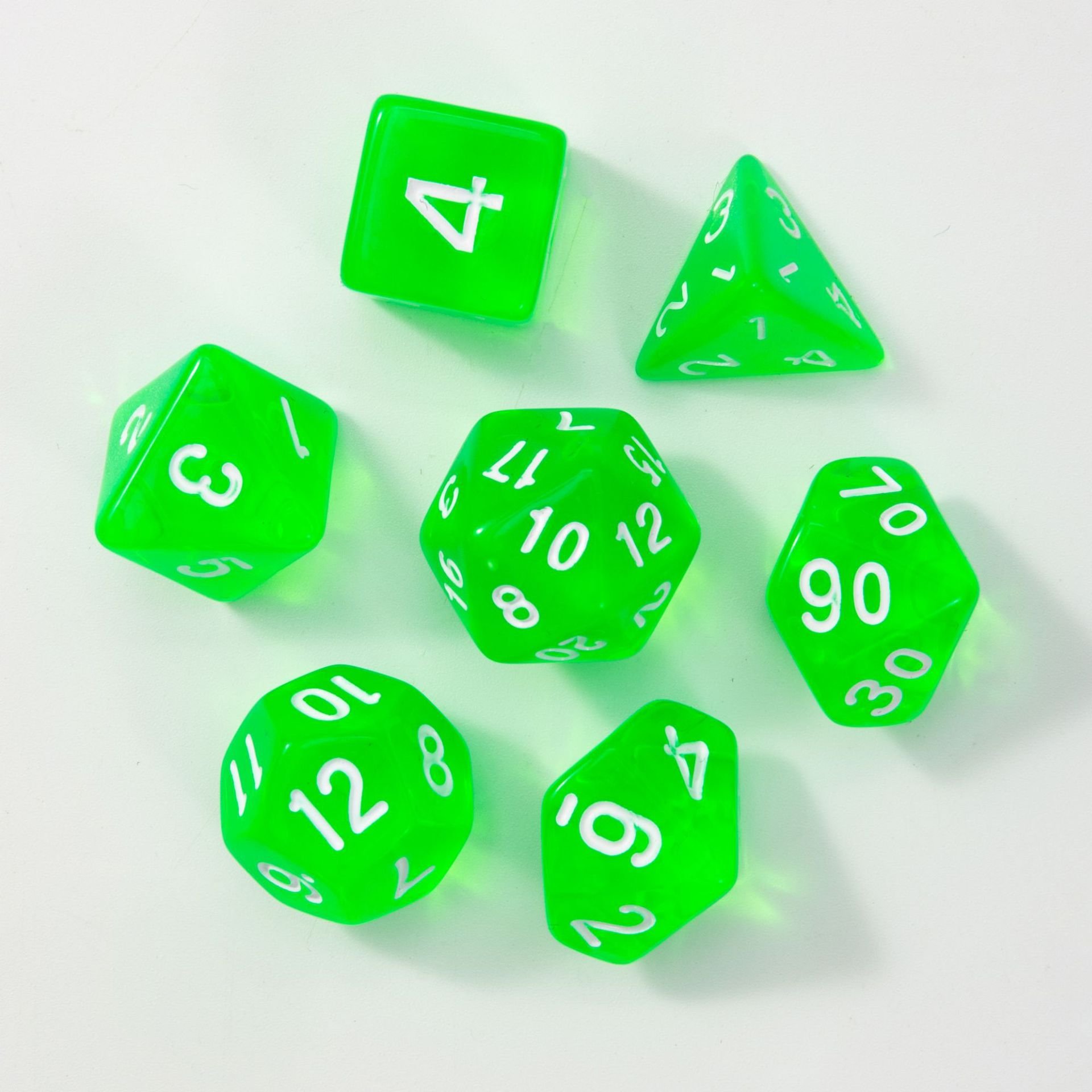 7pcs acrylic rpg games polyhedral d20 Color transparent dnd dice set for Role Playing Game RPG Table Board Games