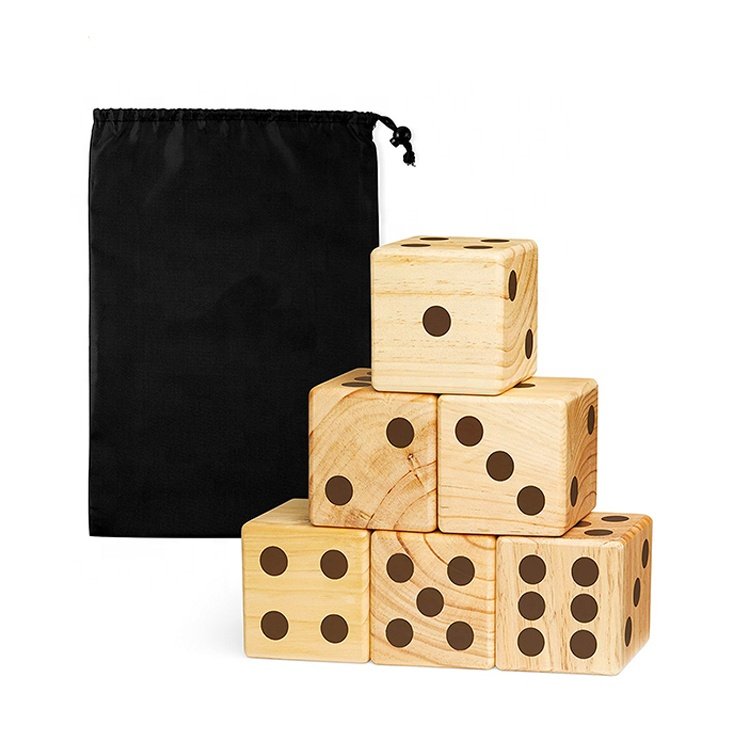 Large Wooden Dice Outdoor Lawn Game Wooden Extra Large Numbered Big Dice