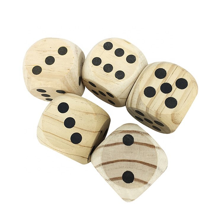 Large Wooden Dice Outdoor Lawn Game Wooden Extra Large Numbered Big Dice