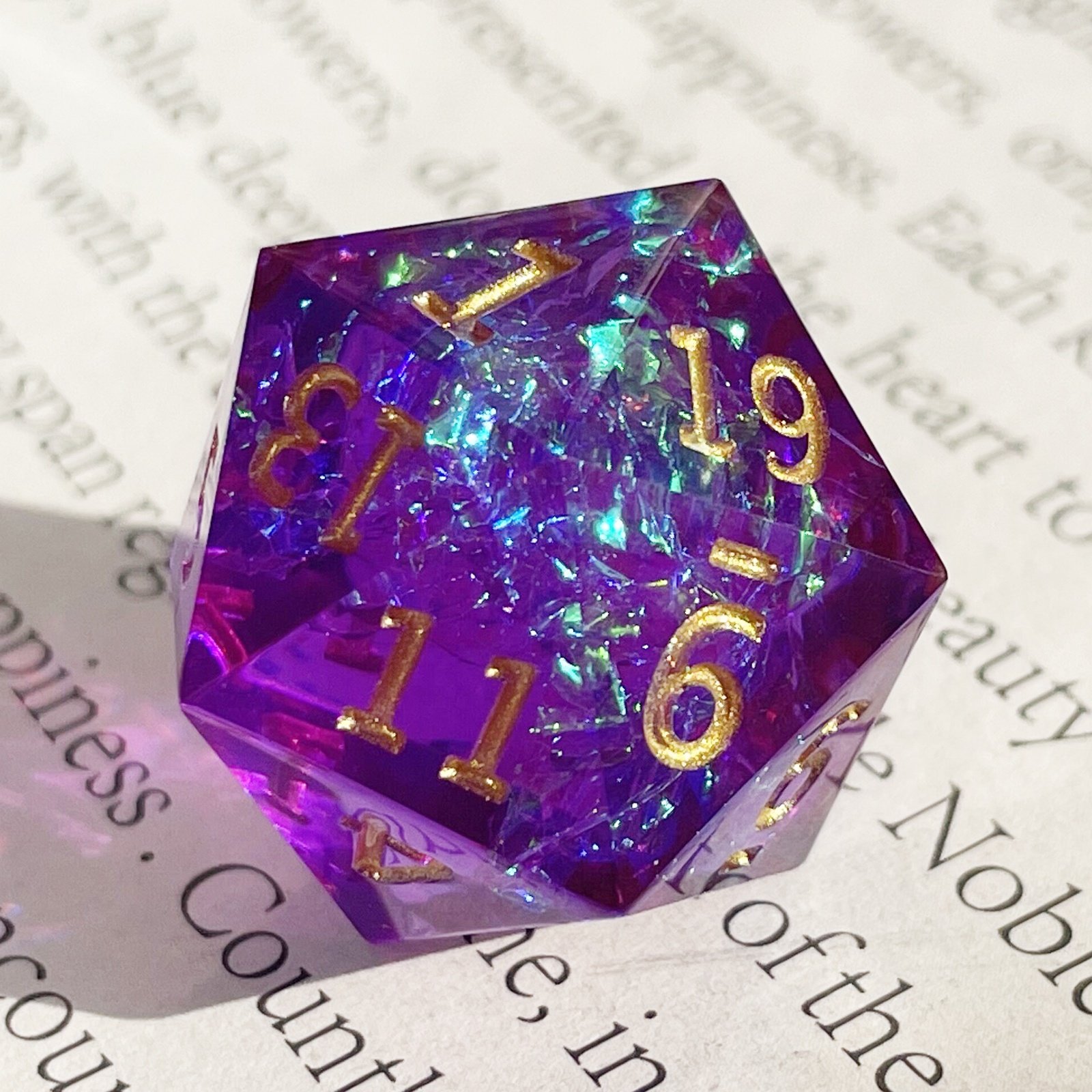 7pcs/set of gem resin dice DND RPG role playing board game entertainment dice support customization