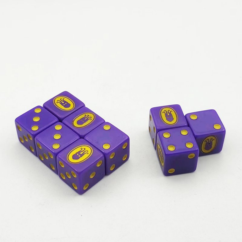 engrave custom printed personalized 16mm dice factory wholesale polyhedral D6 acrylic casino adult games dice set