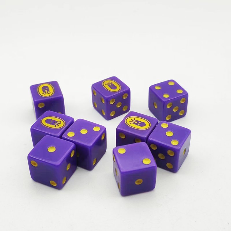 engrave custom printed personalized 16mm dice factory wholesale polyhedral D6 acrylic casino adult games dice set