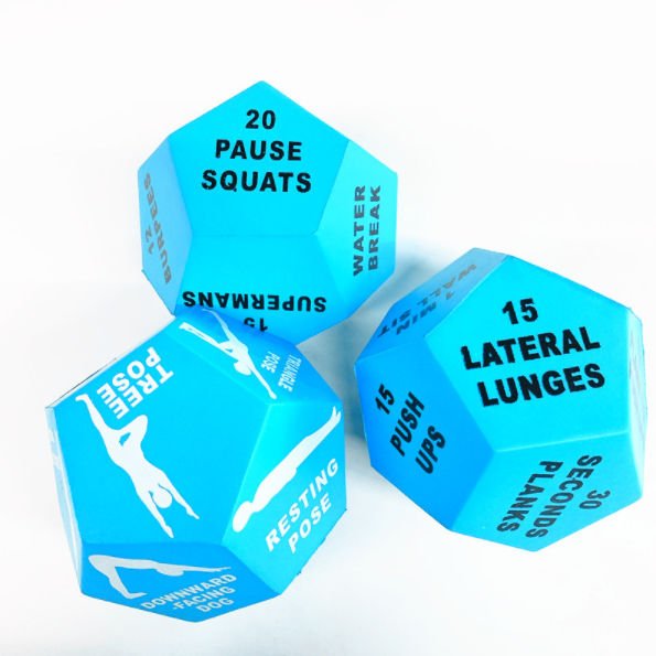 12 Sided PU Foam Movement Dice Fun Gym Learning Game Workout Dice for Fitness & Exercise Classes Home Fitness Gear