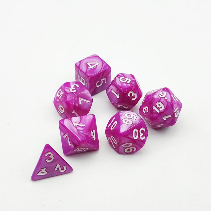 New Release DND Dice Set Dungeons And Dragons Dice 7pcs/set Polyhedral Acrylic Dice for Board Games