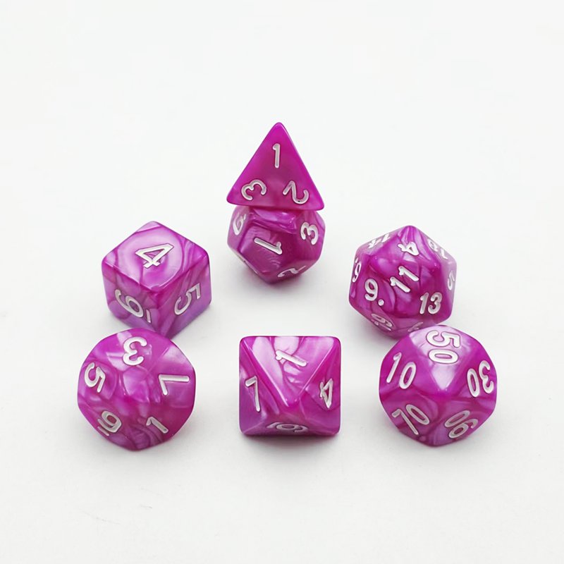New Release DND Dice Set Dungeons And Dragons Dice 7pcs/set Polyhedral Acrylic Dice for Board Games