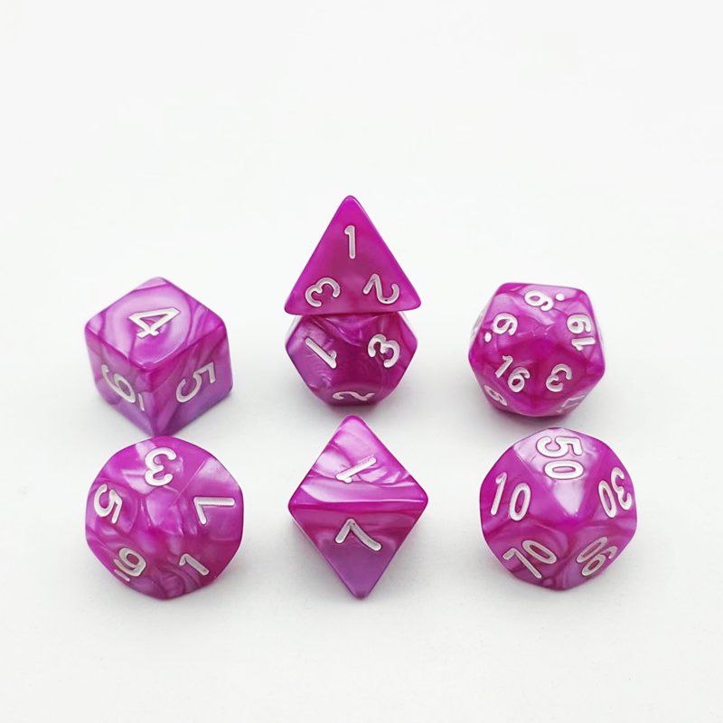 New Release DND Dice Set Dungeons And Dragons Dice 7pcs/set Polyhedral Acrylic Dice for Board Games