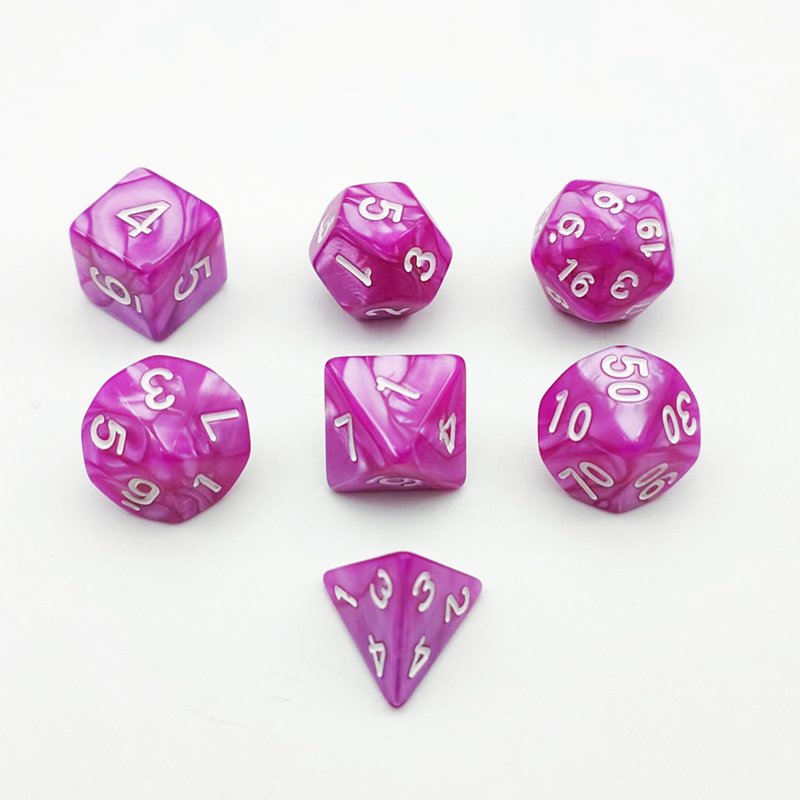 New Release DND Dice Set Dungeons And Dragons Dice 7pcs/set Polyhedral Acrylic Dice for Board Games
