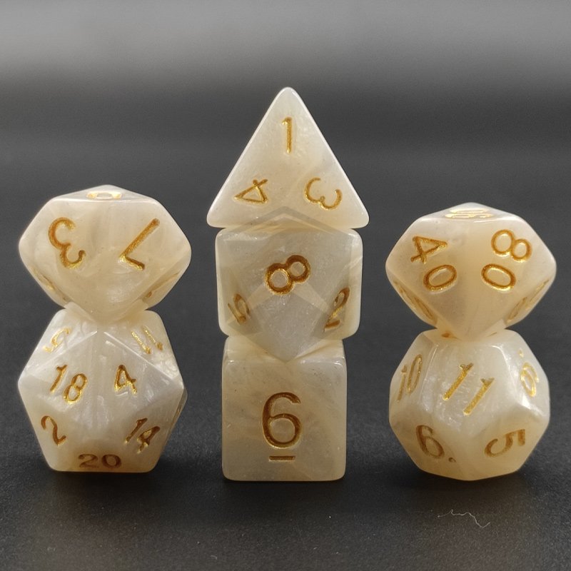 Custom DND 7pcs Acrylic Dice Set Resin Polyhedral Dice Set For Dungeons and Dragons Dice Game RPG MTG Table Games