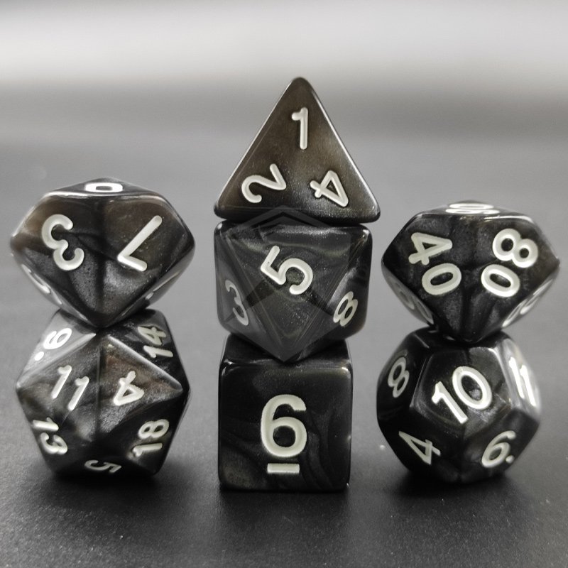Custom DND 7pcs Acrylic Dice Set Resin Polyhedral Dice Set For Dungeons and Dragons Dice Game RPG MTG Table Games