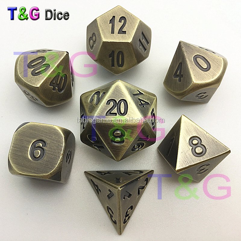 Creative Loaded Dice With Matt effect Polyhedral Metal Dice