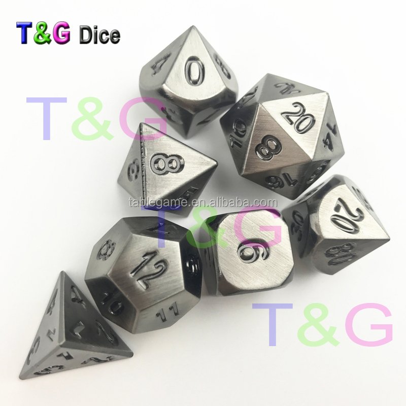 Creative Loaded Dice With Matt effect Polyhedral Metal Dice
