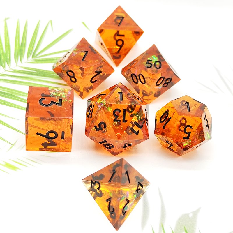 manufacturers custom wholesale d20 acrylic dnd transparent gemstone dice bag trayresin game rpg polyhedral sharp edge dice