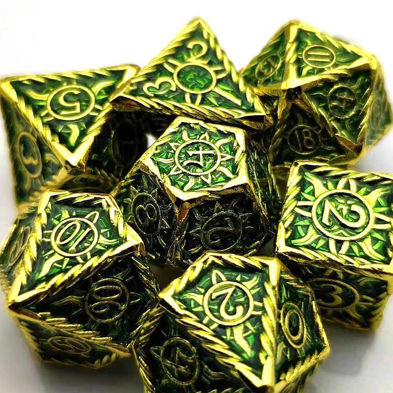 Customizable Logo Metal Dice Set for D&D & RPG for Dungeons Dragons Role Playing Games and Promotions