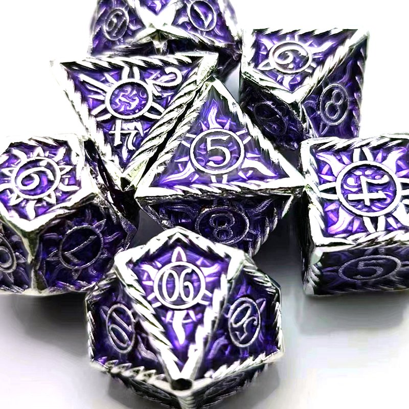 Customizable Logo Metal Dice Set for D&D & RPG for Dungeons Dragons Role Playing Games and Promotions