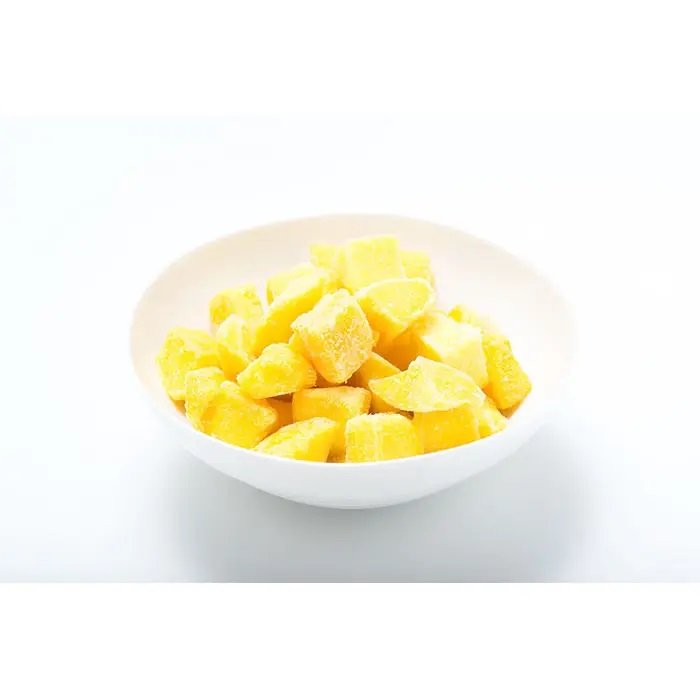 IQF fresh frozen mango cubes 10x10mm 12x12mm 15mm 20mm dices 1/2 cut halves mango frozen fruits