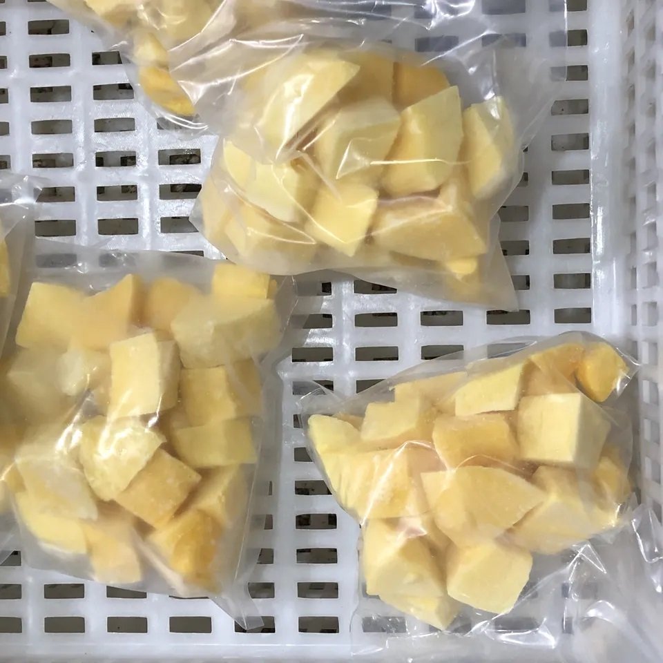 IQF fresh frozen mango cubes 10x10mm 12x12mm 15mm 20mm dices 1/2 cut halves mango frozen fruits